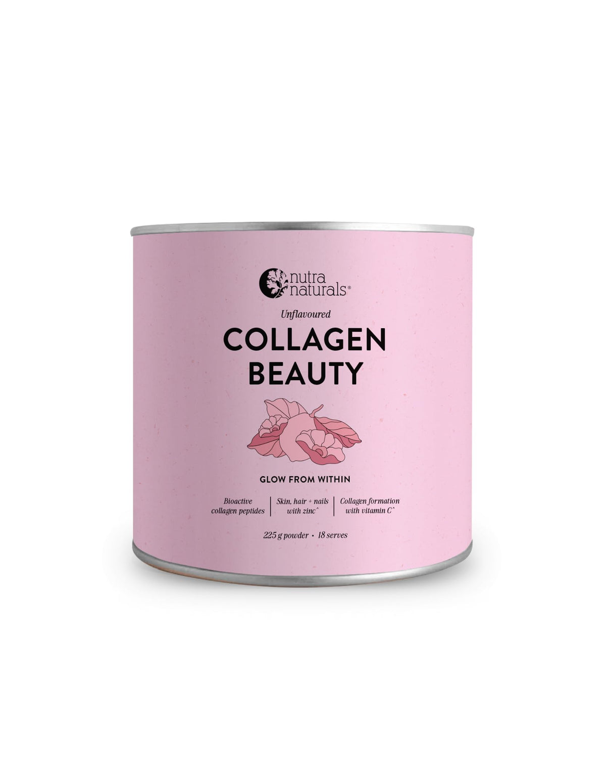 Nutra Organics Collagen Beauty | Bioactive Collagen Peptides + Vitamin C - 225g