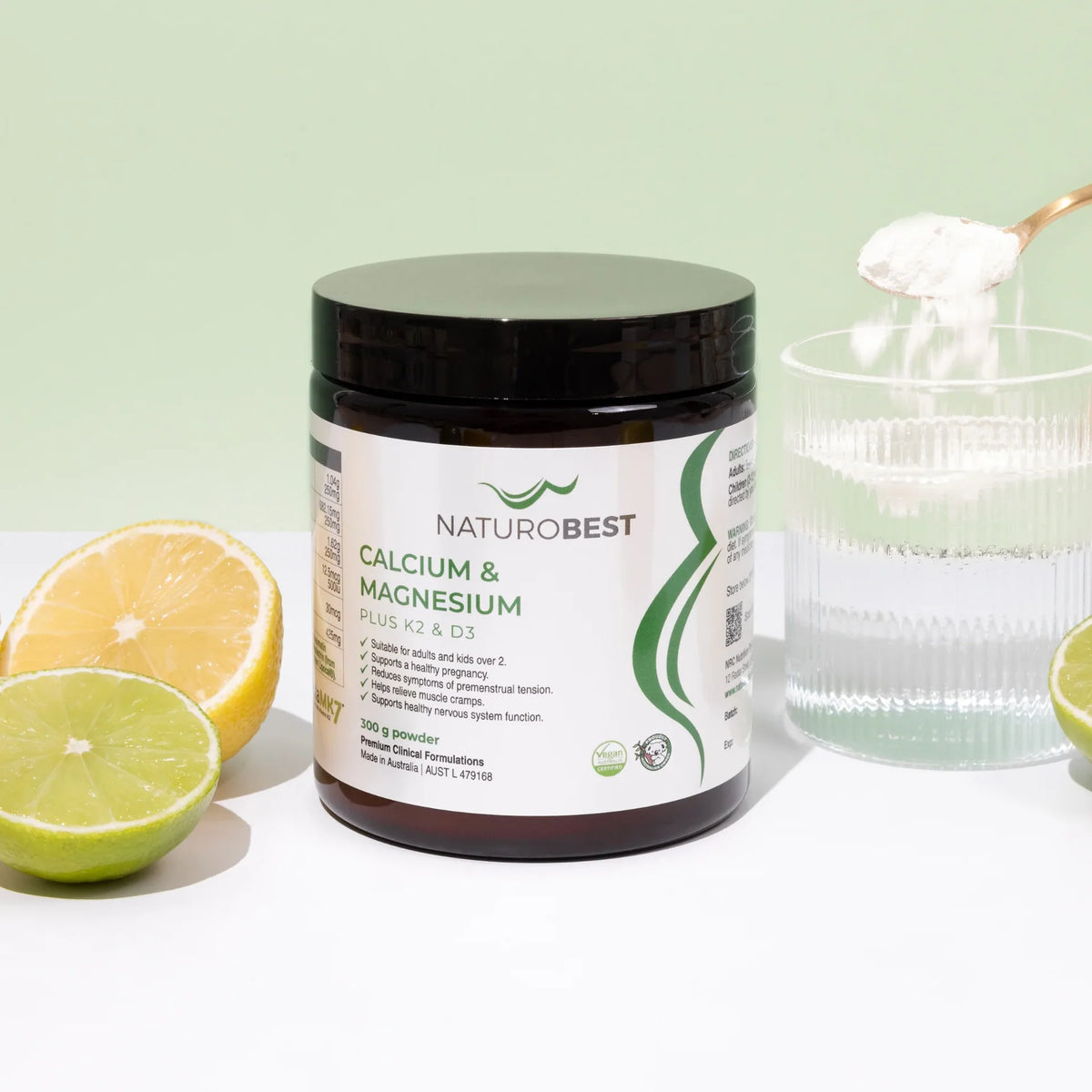NaturoBest Calcium & Magnesium Plus K2 & D3 - 150g