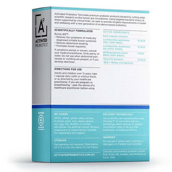 Activated Probiotics Biome IBS - 30 Capsules